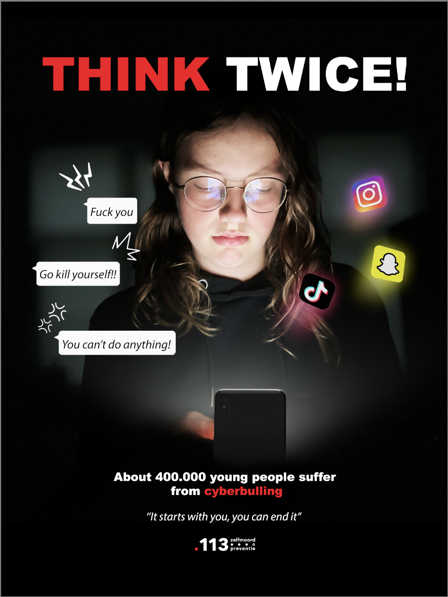 Een andere versie van de campagneposter door verschillende layout van de tekst