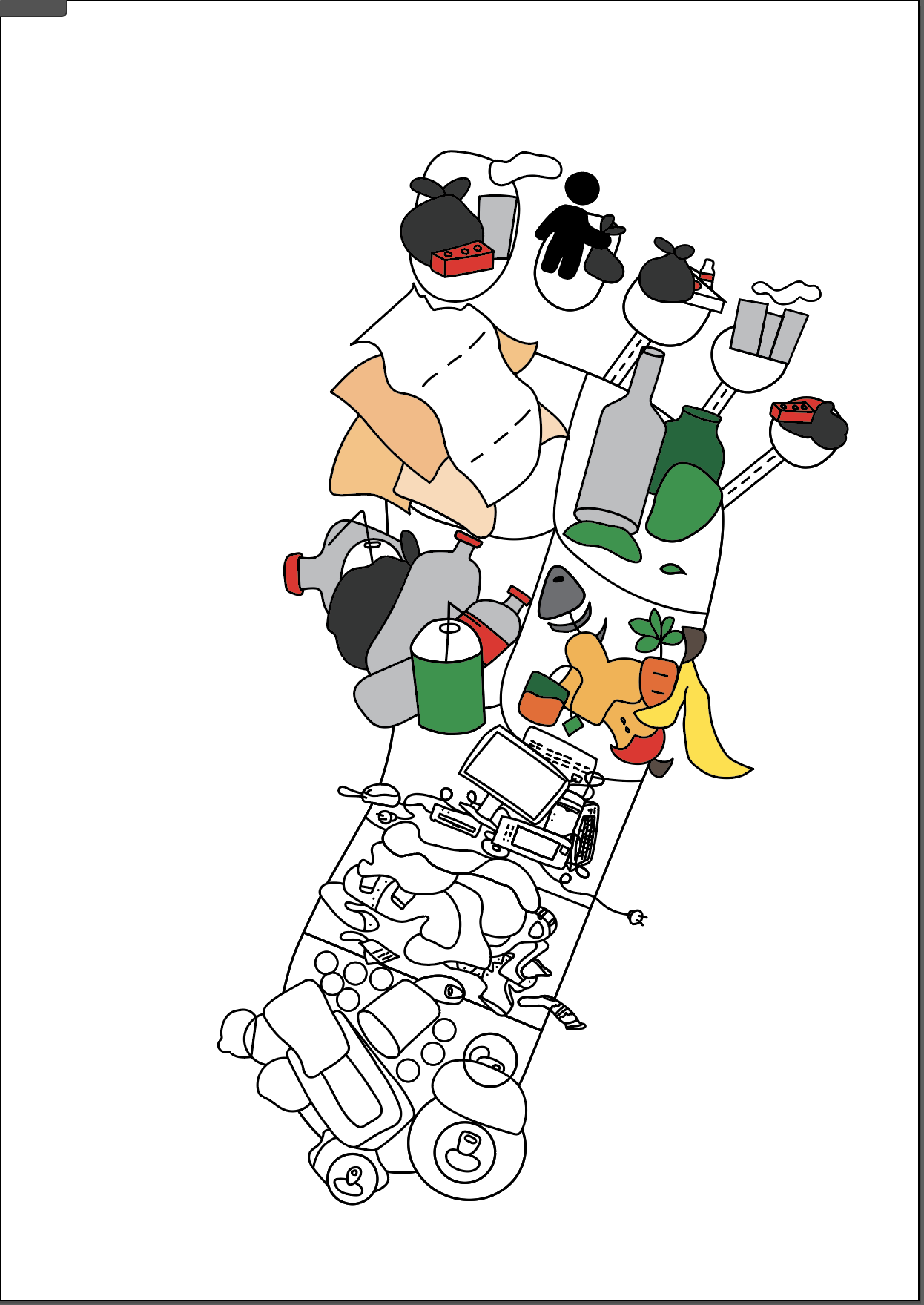 uitlijning van voet met een beetje kleur